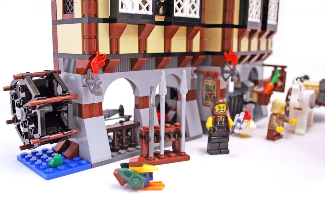 lego medieval market village building instructions