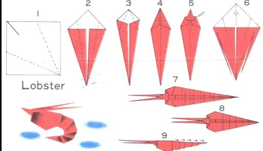 instructions for making an origami crab