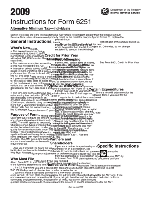 alternative minimum tax 2011 form 6251 instructions