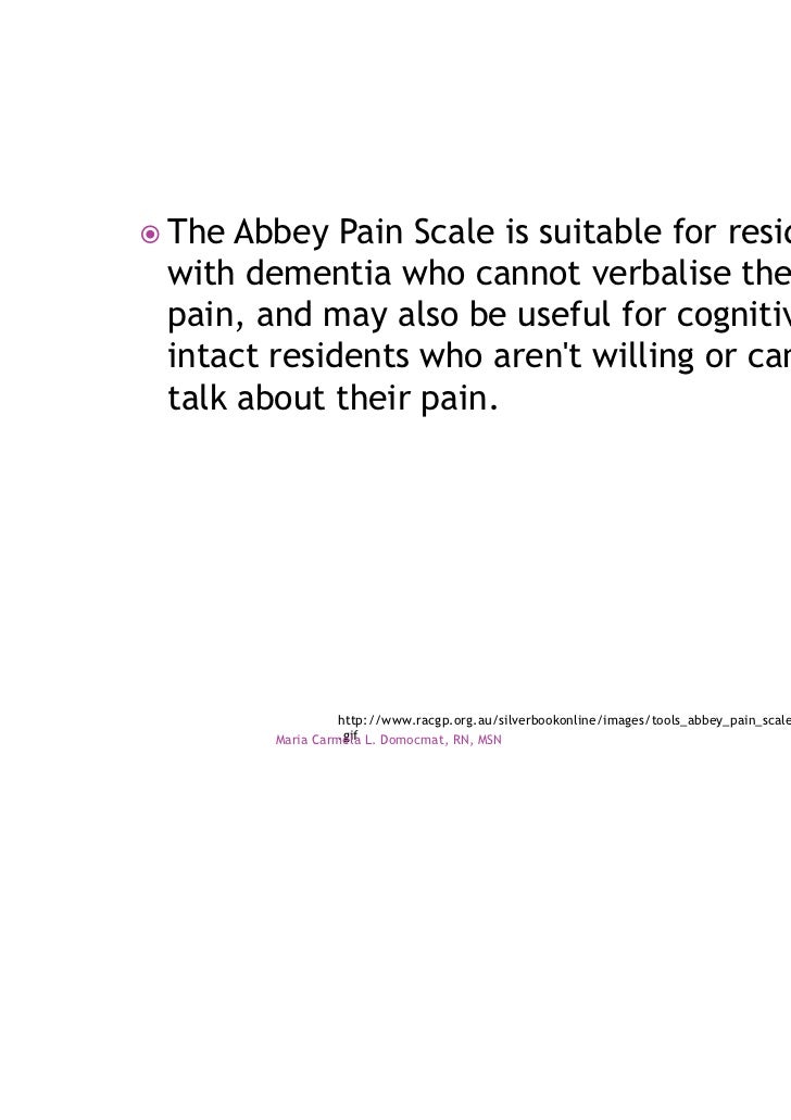 abbey pain scale instructions