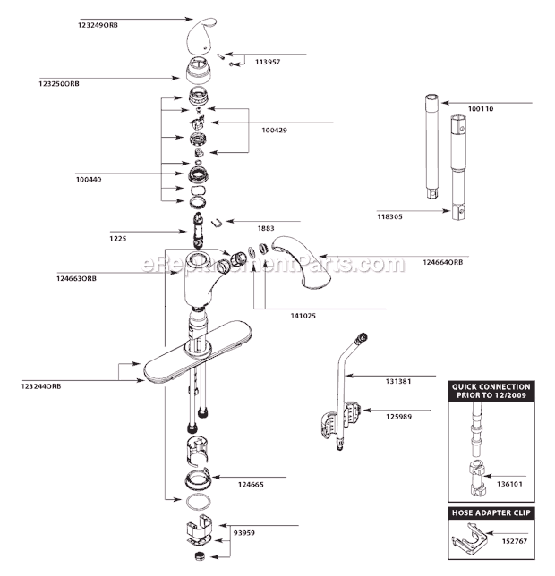 peerless kitchen faucet repair instructions