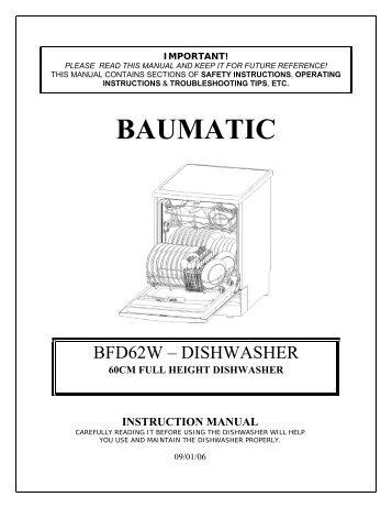 baumatic washer dryer instructions