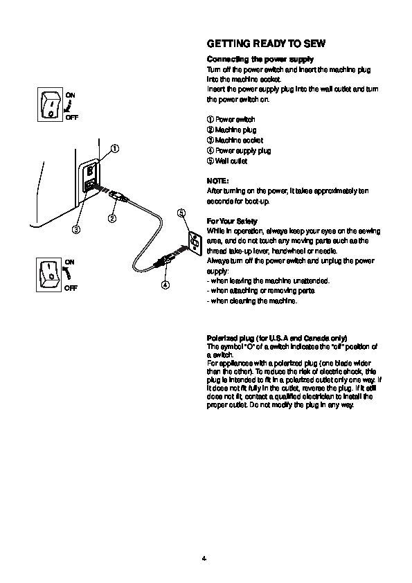 instructions on janome dc2101 user