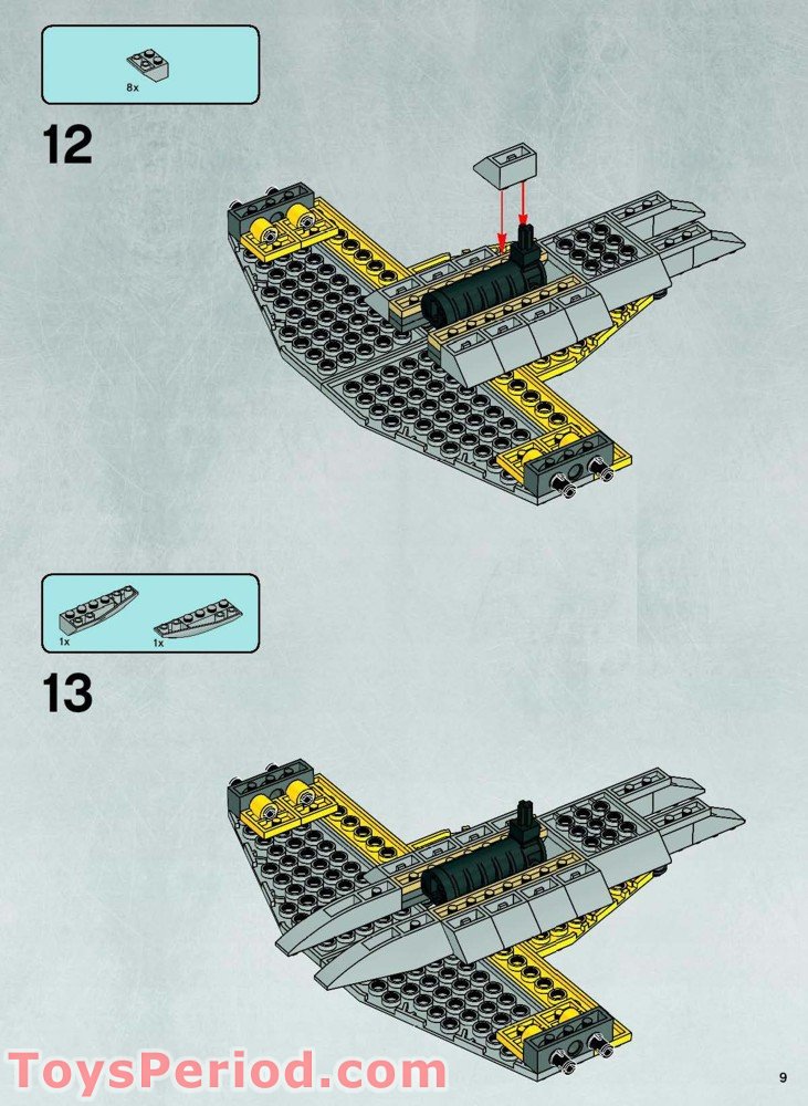 lego naboo starfighter vulture droid instructions
